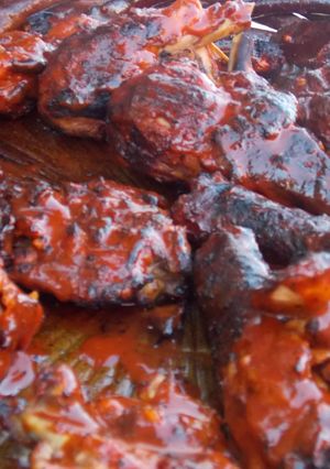 Una foto de Pollo asado con barbecue