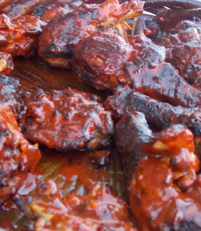 Una foto de Pollo asado con barbecue