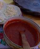 Salsa de chile de árbol y tomatillo
