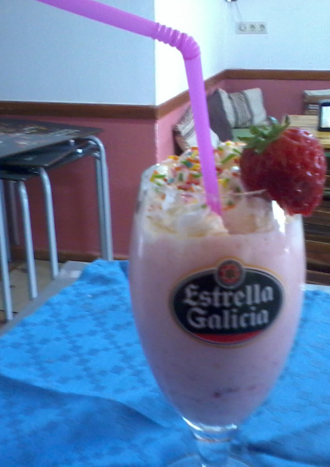 Una foto de Batido de fruta natural 