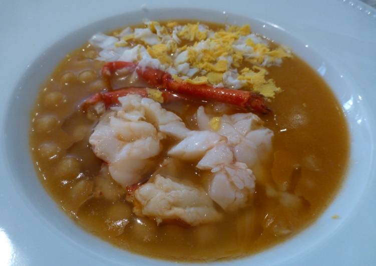 Garbanzos con langosta