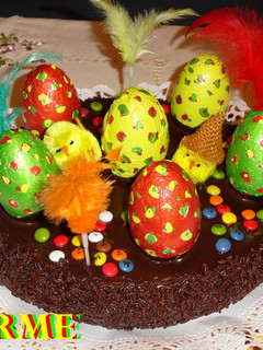 Una foto de Mona de Pascua de chocolate
