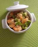 Ensalada de gambas y manzana verde