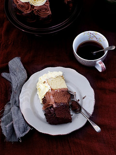 Una foto de Torta de vainilla y chocolate