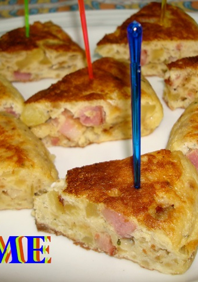 Una foto de Tortilla de patatas asadas y beicon