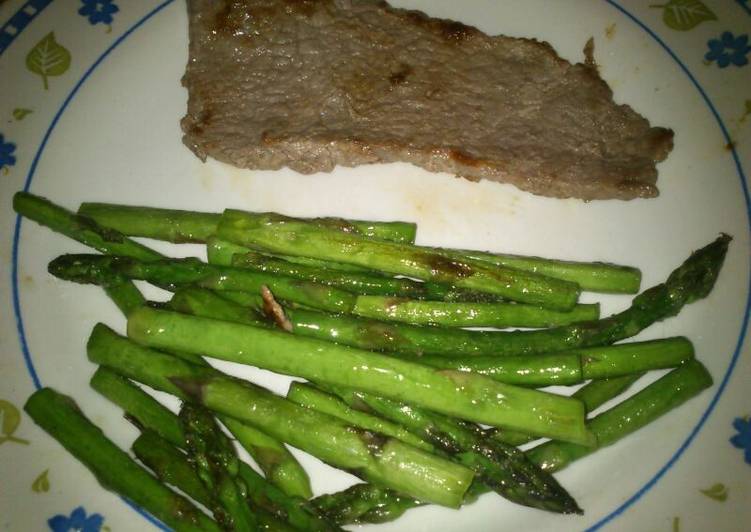 Filete de ternera con espárragos para diabéticos