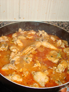 Una foto de Pollo a la andaluza