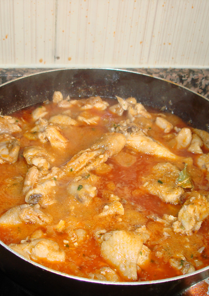 Una foto de Pollo a la andaluza