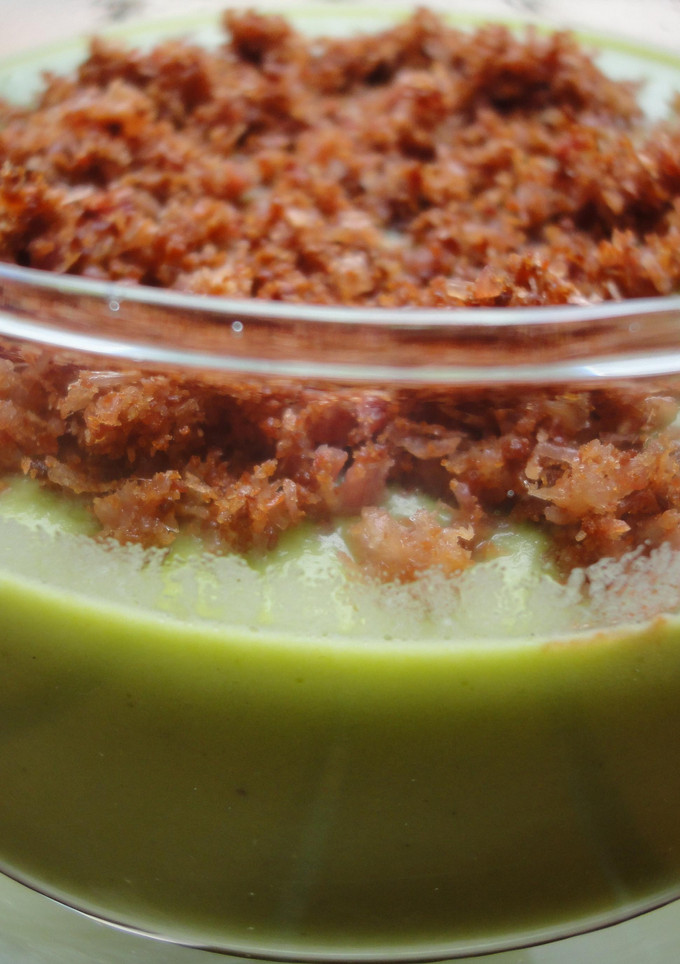 Una foto de Puré de guisantes y bacón