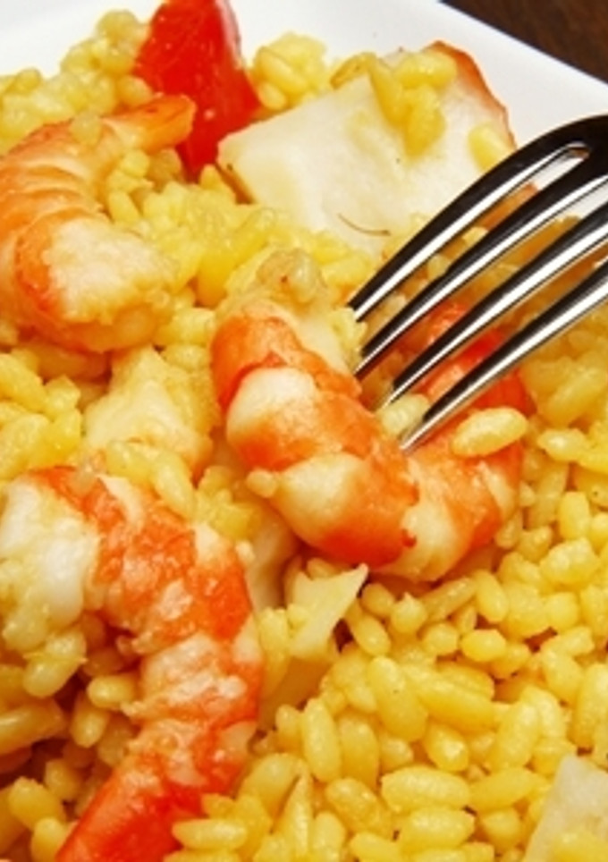 Una foto de Arroz con camarones colombiano