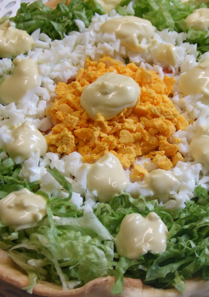 Una foto de Tarta crujiente de salmón