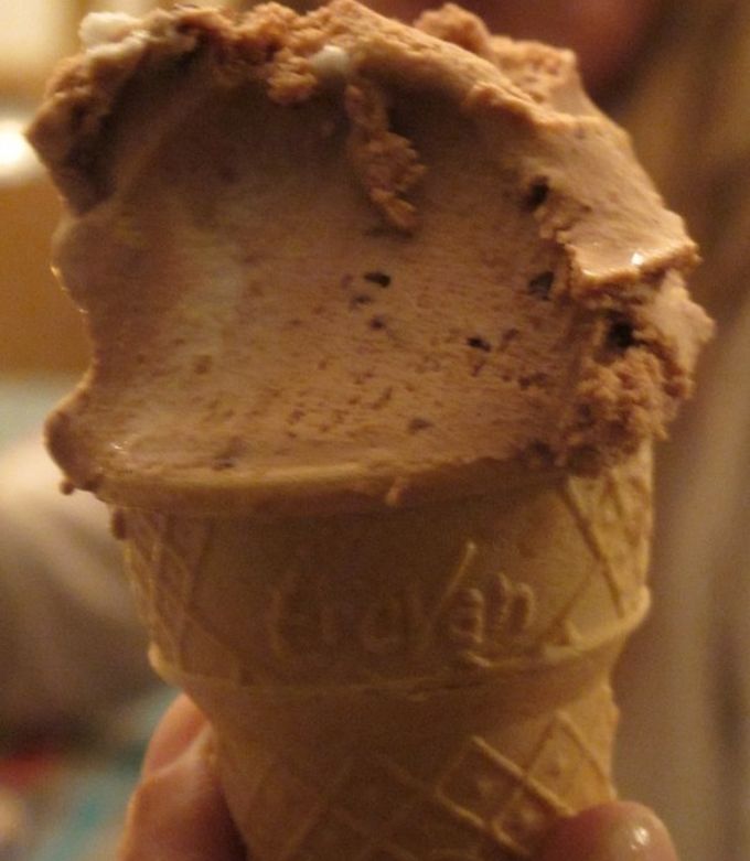 Una foto de Helado de dulce de leche granizado
