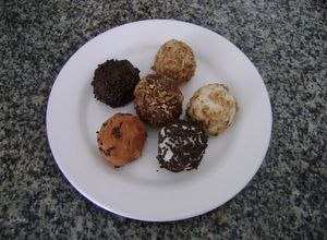 Una foto de Trufas de chocolate negro