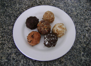 Una foto de Trufas de chocolate negro