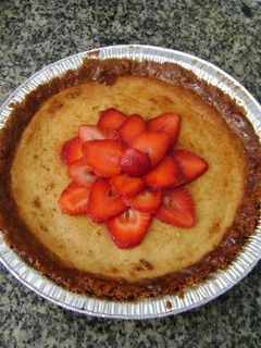Una foto de Cheesecake con chocolate blanco