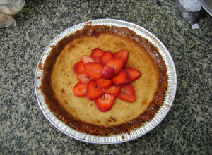 Una foto de Cheesecake con chocolate blanco