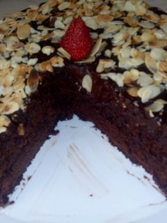 Una foto de Tarta de chocolate y pasas