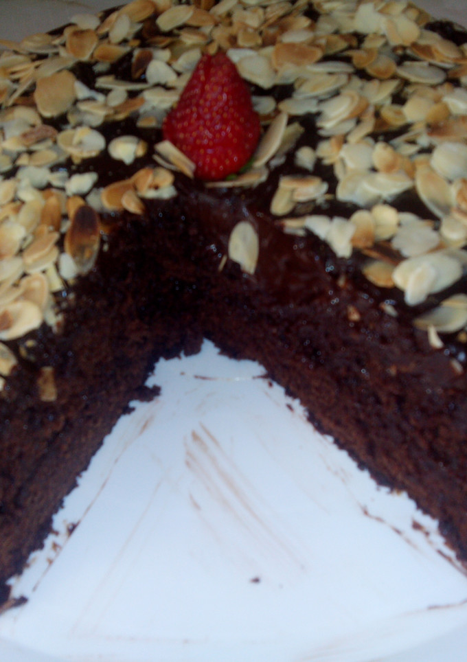 Una foto de Tarta de chocolate y pasas
