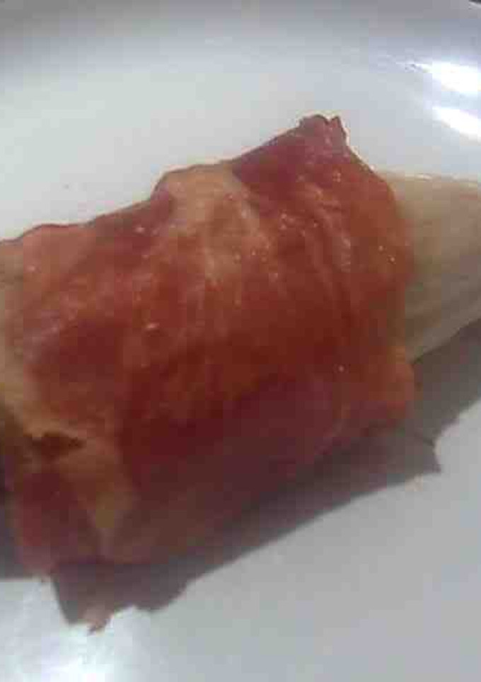 Una foto de Endivia envuelta en jamón crujiente