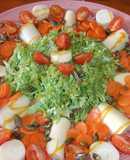 Ensalada de palmitos con salsa de mango