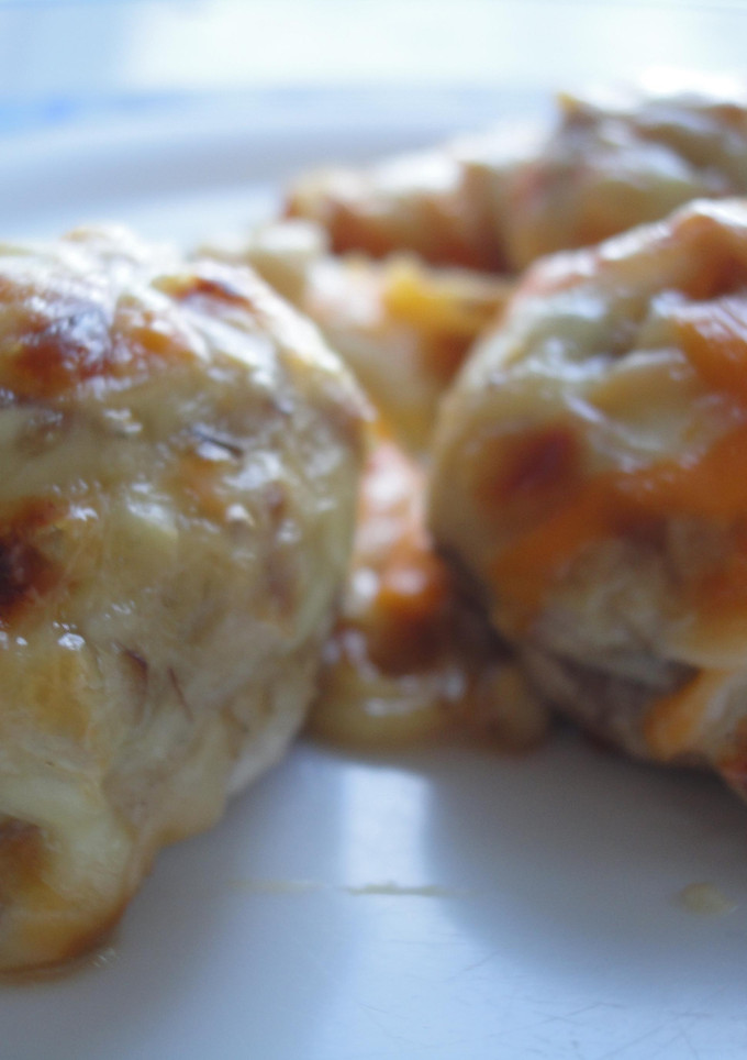 Una foto de Champiñones gratinados