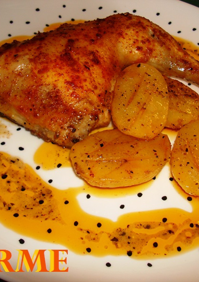 Una foto de Muslos de pollo asados al pimentón
