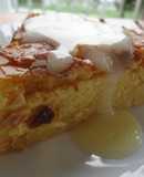 Tarta de almendras bañada con limón