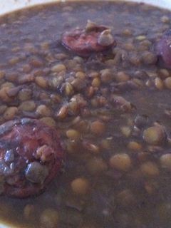 Una foto de Lentejas con sofrito de cebolla