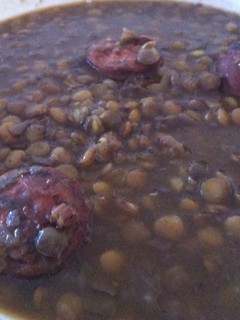 Una foto de Lentejas con sofrito de cebolla
