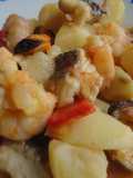 Marmitako de sargo, langostinos y mejillones