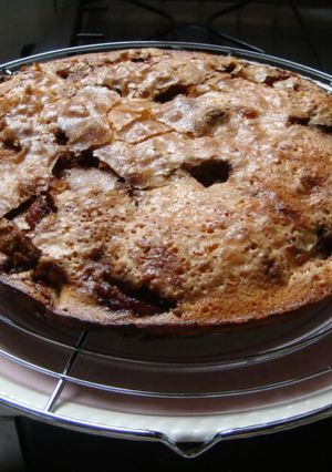 Una foto de Clafouti de manzanas de estación