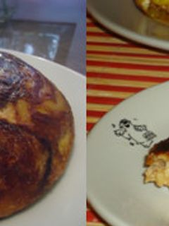 Una foto de Torta de plátano maduro con queso