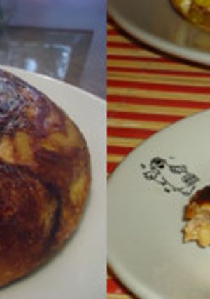 Una foto de Torta de plátano maduro con queso