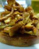 Pintxo de seta y huevo de perdiz