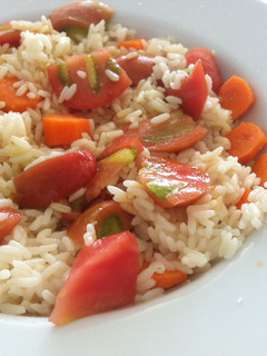 Una foto de Ensalada de arroz con soja