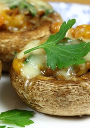 Una foto de Champiñones rellenos 