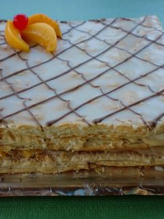 Una foto de Milhojas de hojaldre rellenas