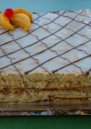 Una foto de Milhojas de hojaldre rellenas