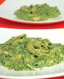 Pasta con salsa de albahaca