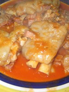 Una foto de Manitas de cerdo de la abuela Sabina