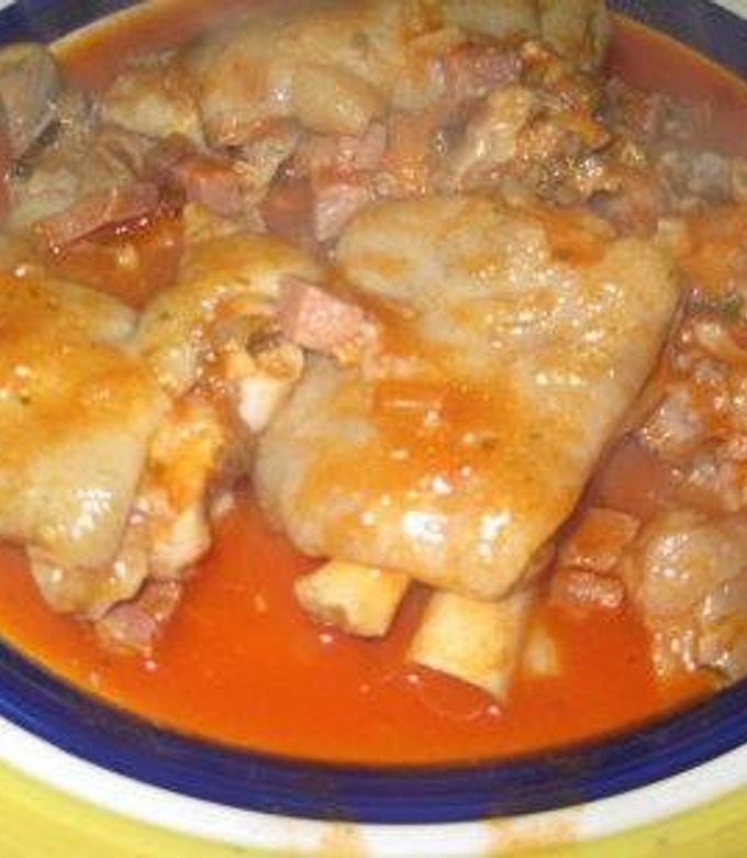 Una foto de Manitas de cerdo de la abuela Sabina