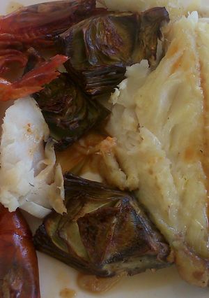Una foto de Merluza con gambas rápida