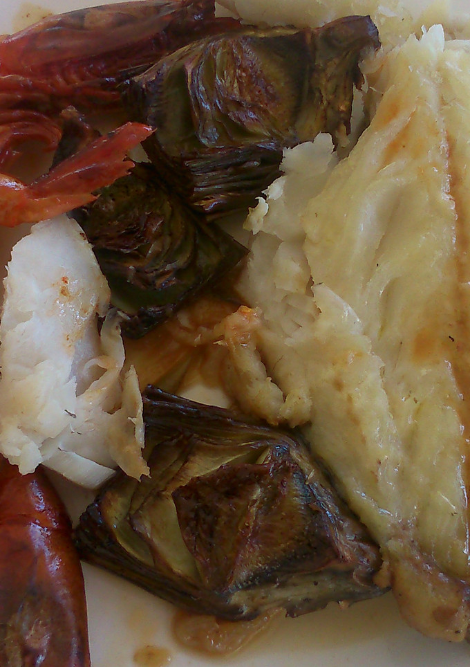 Una foto de Merluza con gambas rápida