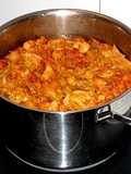 Kimchi con garbanzos y bacalao