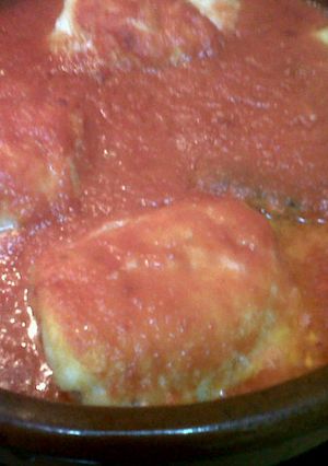 Una foto de Bacalao fresco con tomate