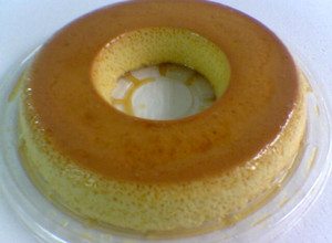 Una foto de Flan napolitano con queso