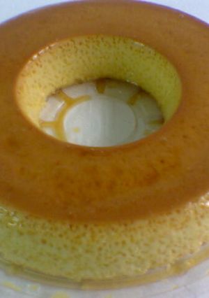Una foto de Flan napolitano con queso