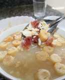 Caldo de puchero sobrante