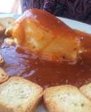 Dip de queso con mermelada de chabacano