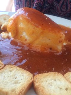 Una foto de Dip de queso con mermelada de chabacano